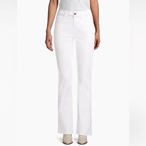 🆕 BNWT JEN7: 7 FOR ALL MANKIND Slim Bootcut White Jeans Size: 14